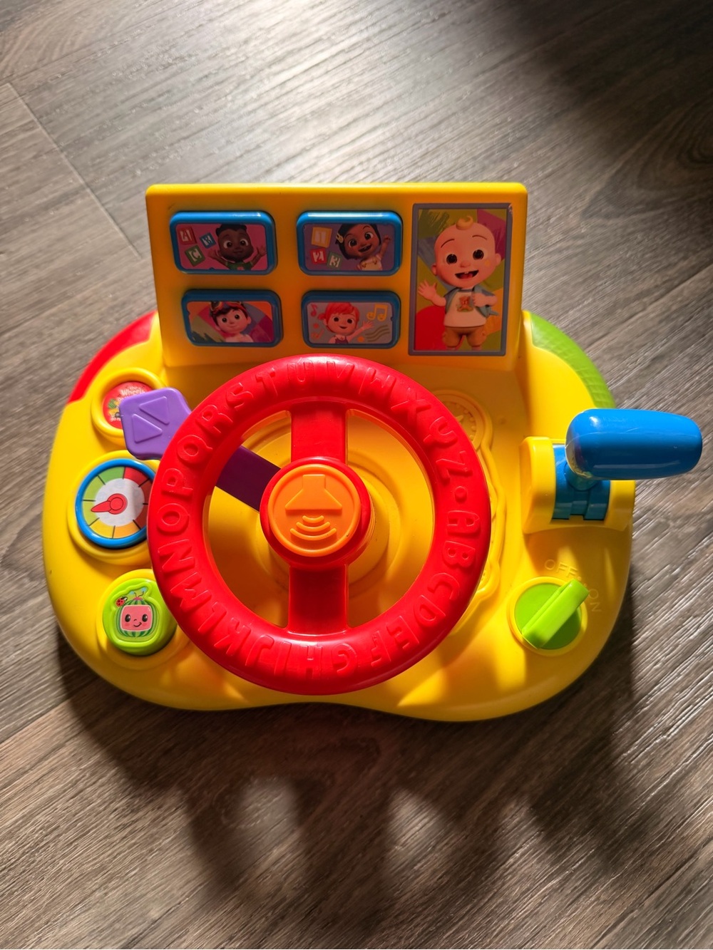 Interactive Yellow and Red Steering Wheel Learning Toy for Kids